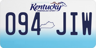 KY license plate 094JIW