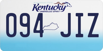 KY license plate 094JIZ