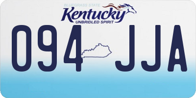 KY license plate 094JJA