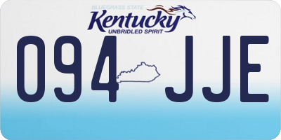 KY license plate 094JJE