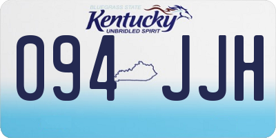 KY license plate 094JJH