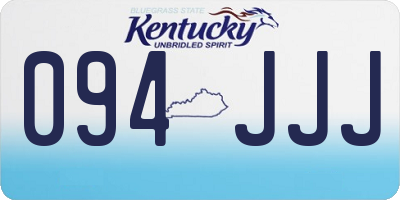KY license plate 094JJJ