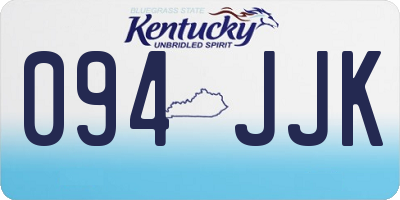 KY license plate 094JJK