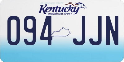 KY license plate 094JJN