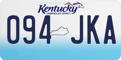 KY license plate 094JKA