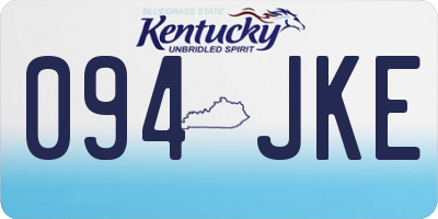 KY license plate 094JKE