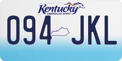 KY license plate 094JKL