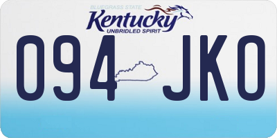 KY license plate 094JKO