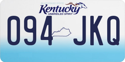 KY license plate 094JKQ