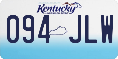 KY license plate 094JLW