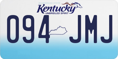 KY license plate 094JMJ