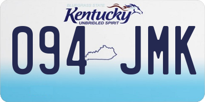 KY license plate 094JMK