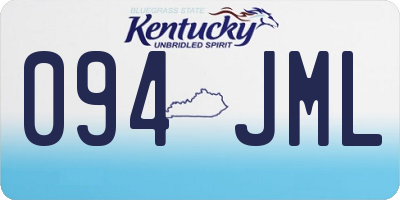 KY license plate 094JML