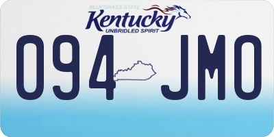 KY license plate 094JMO