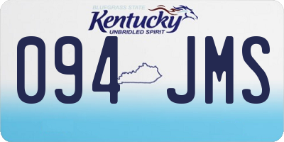 KY license plate 094JMS