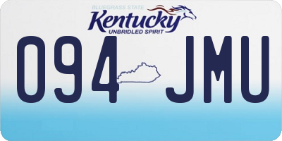 KY license plate 094JMU