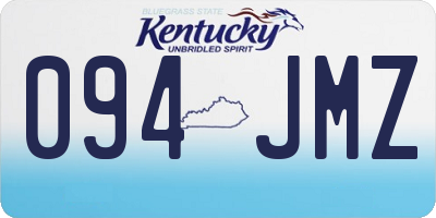 KY license plate 094JMZ