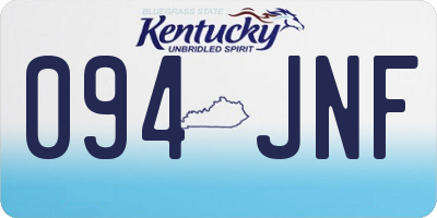 KY license plate 094JNF