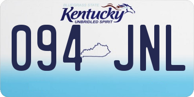 KY license plate 094JNL