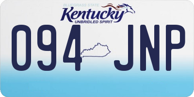 KY license plate 094JNP