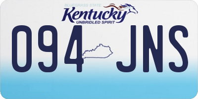 KY license plate 094JNS