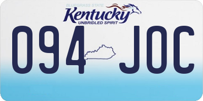 KY license plate 094JOC