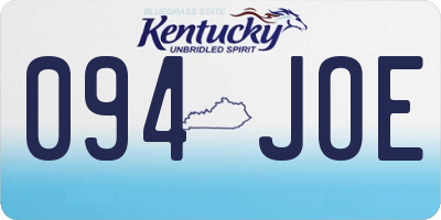 KY license plate 094JOE