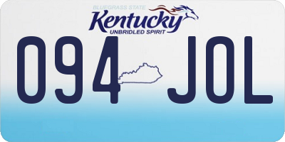KY license plate 094JOL