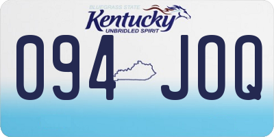 KY license plate 094JOQ