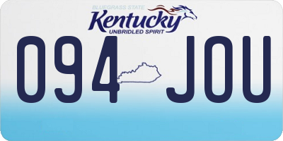 KY license plate 094JOU