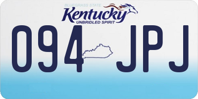 KY license plate 094JPJ