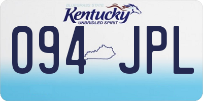 KY license plate 094JPL