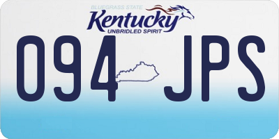 KY license plate 094JPS