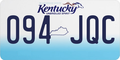 KY license plate 094JQC