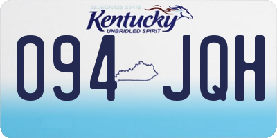 KY license plate 094JQH