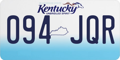 KY license plate 094JQR