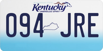 KY license plate 094JRE
