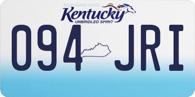 KY license plate 094JRI