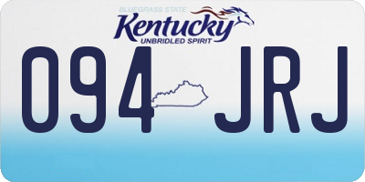 KY license plate 094JRJ