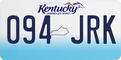 KY license plate 094JRK