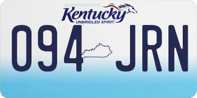 KY license plate 094JRN