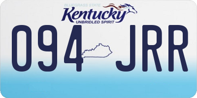 KY license plate 094JRR