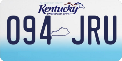 KY license plate 094JRU
