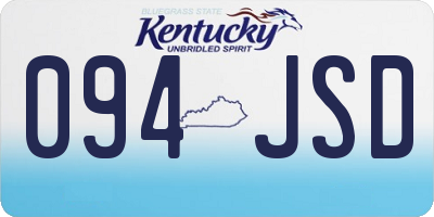 KY license plate 094JSD