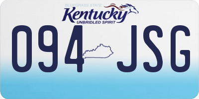 KY license plate 094JSG