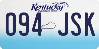 KY license plate 094JSK