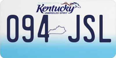 KY license plate 094JSL