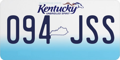 KY license plate 094JSS