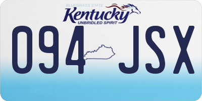 KY license plate 094JSX