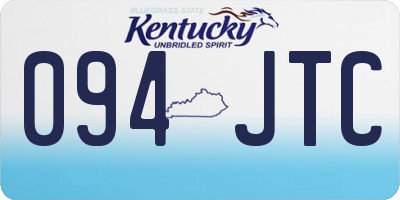 KY license plate 094JTC